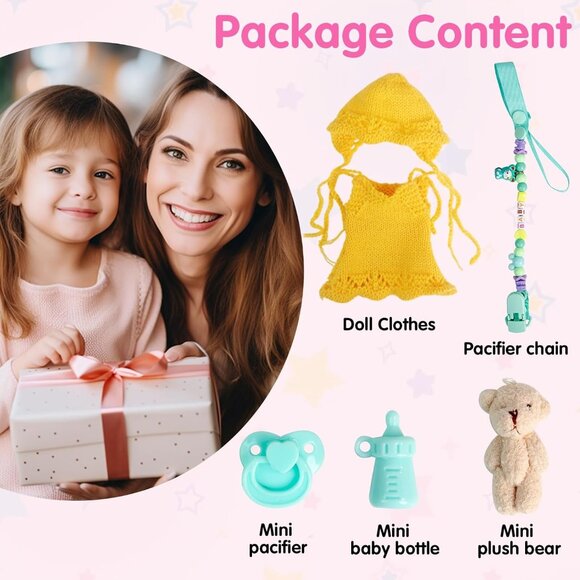 🆕8 Inch Mini Reborn Silicone Baby Doll Smile Face Infant Realistic Girl Doll - Picture 15 of 15